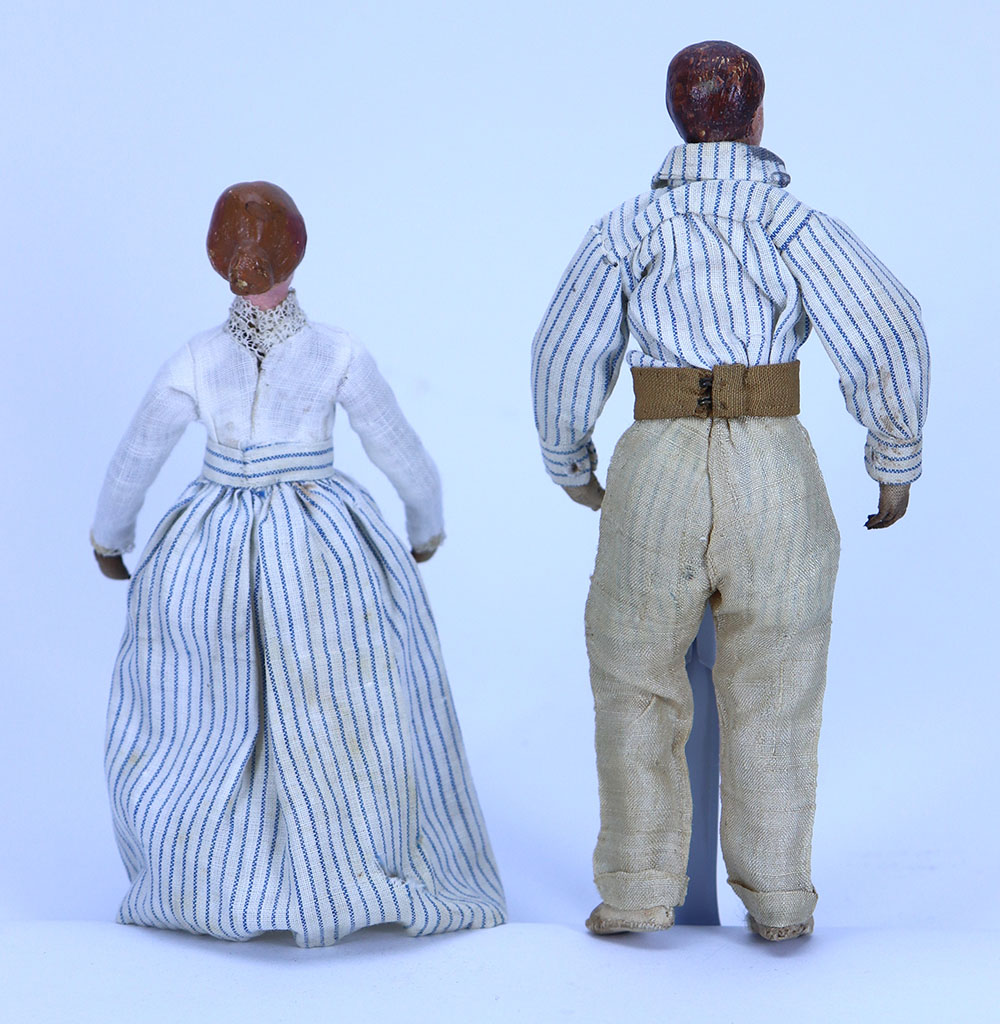 Extremely rare Kathe Kruse young Lady and Gentleman Dolls House Dolls, German 1920s, - Image 2 of 2