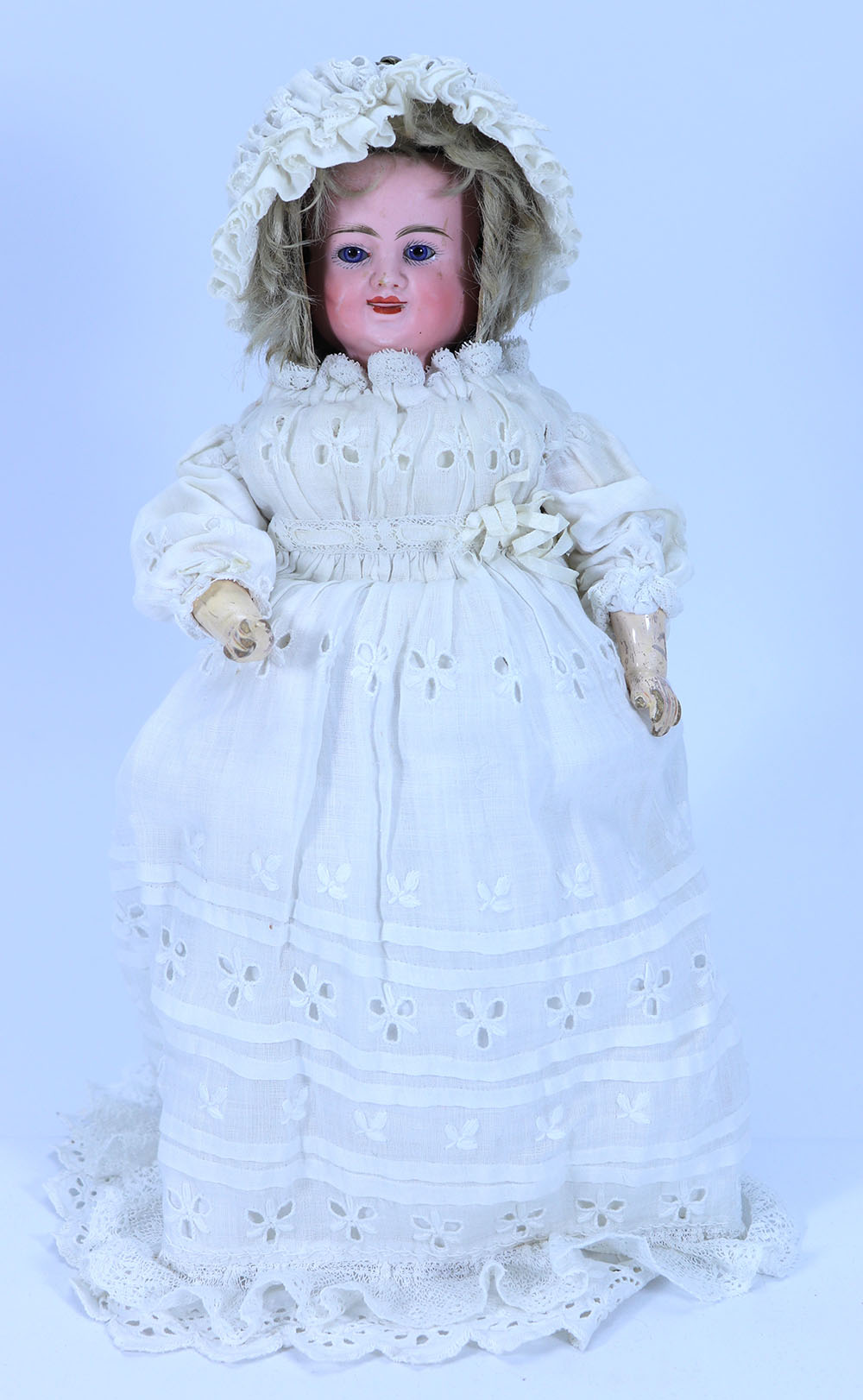 A rare Carl Bergner bisque three faced doll laughing/crying and sleeping, German circa 1900,