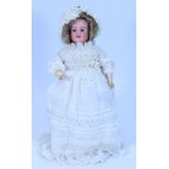 A rare Carl Bergner bisque three faced doll laughing/crying and sleeping, German circa 1900,