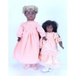 A J.D Kestner 192 black bisque head doll, German circa 1910,