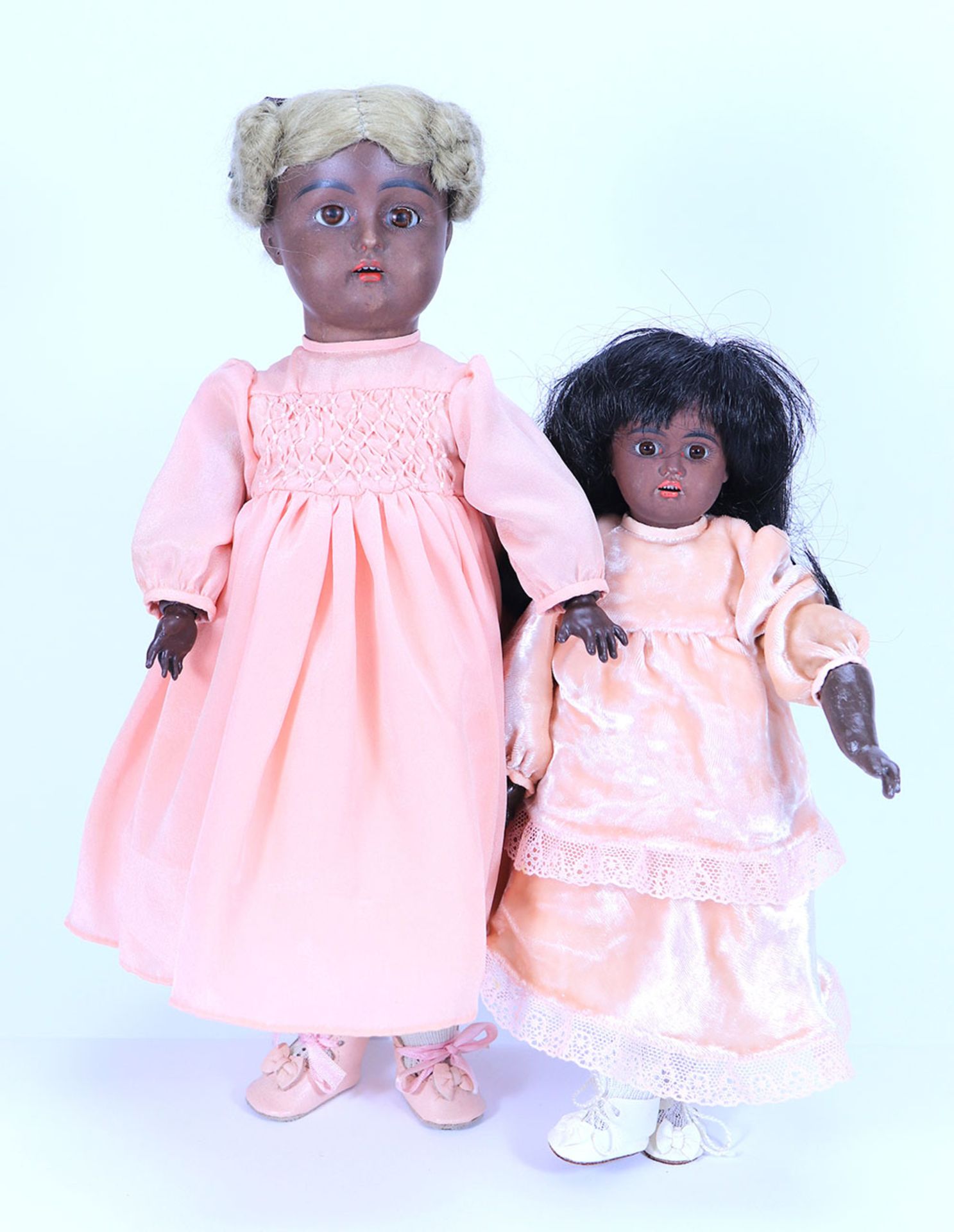 A J.D Kestner 192 black bisque head doll, German circa 1910,