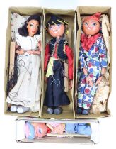 Three 1950s boxed SL type Pelham Puppets,