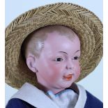 A large S.F.B.J 226 bisque head character doll, French circa 1910,