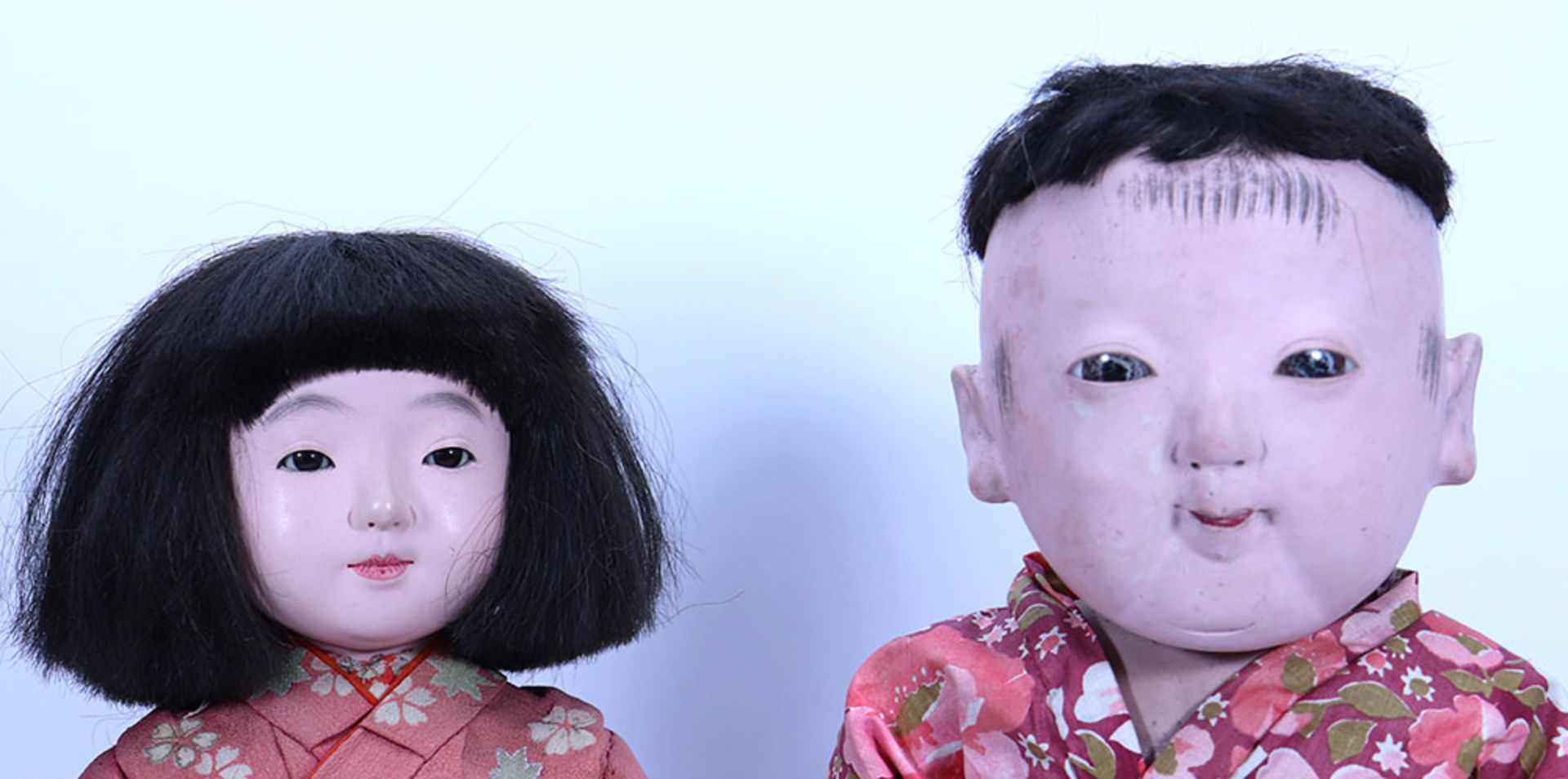 Eleven traditional Japanese papier-mache festival dolls, - Bild 2 aus 3