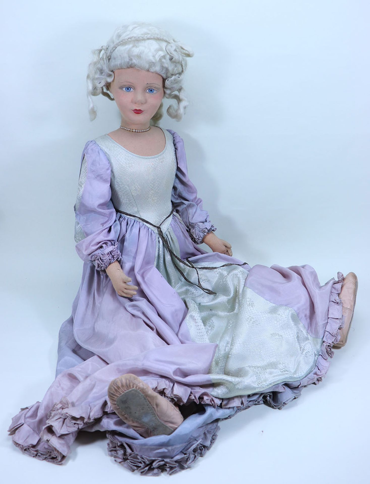 A large Chad Valley Cinderella cloth doll in original clothes, English circa 1930,