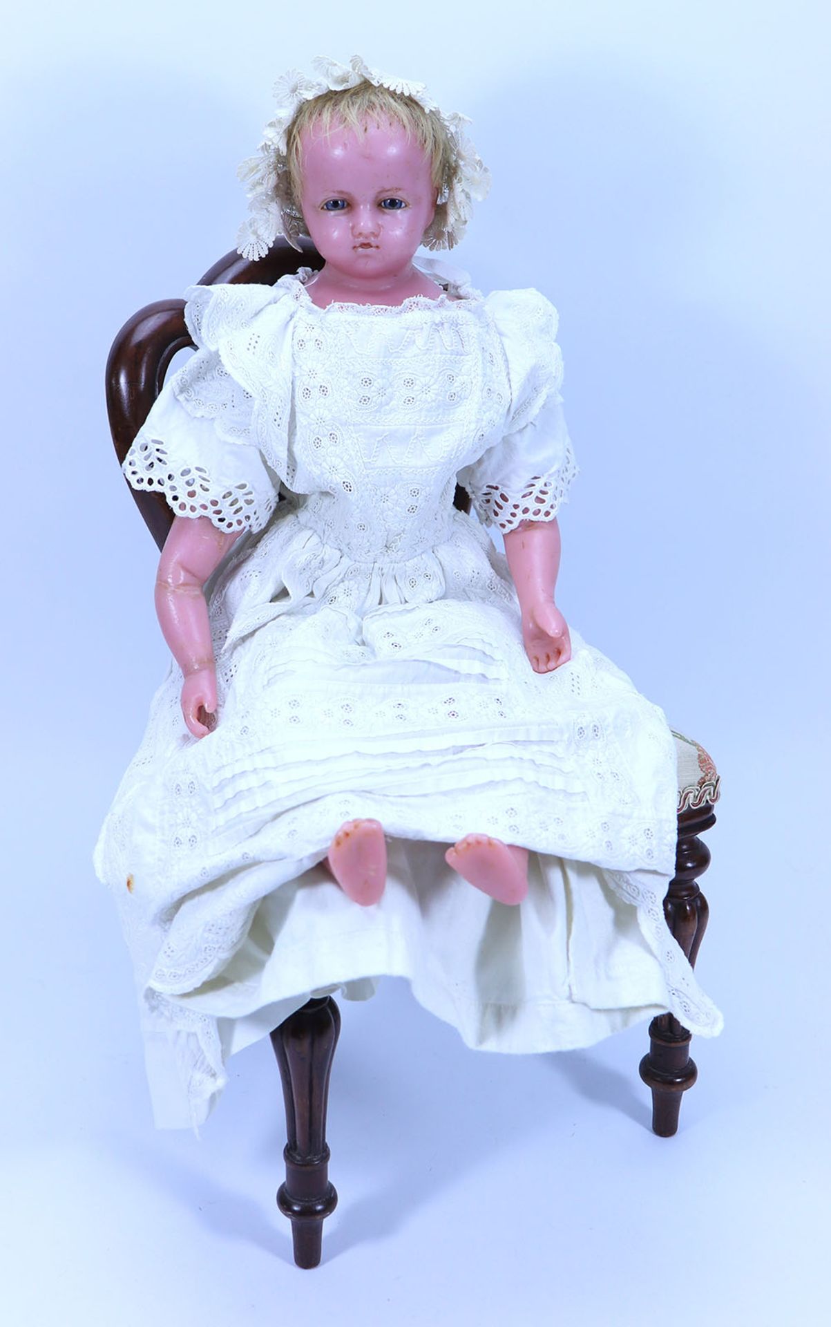 A Pierotti poured wax shoulder head baby doll, English 1860s, - Image 2 of 2