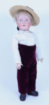 A Kammer & Reinhardt 114 bisque head character doll, German circa 1910,