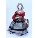 All original Gustave Vichy Guitar playing seated Lady Automata, French 1880s,