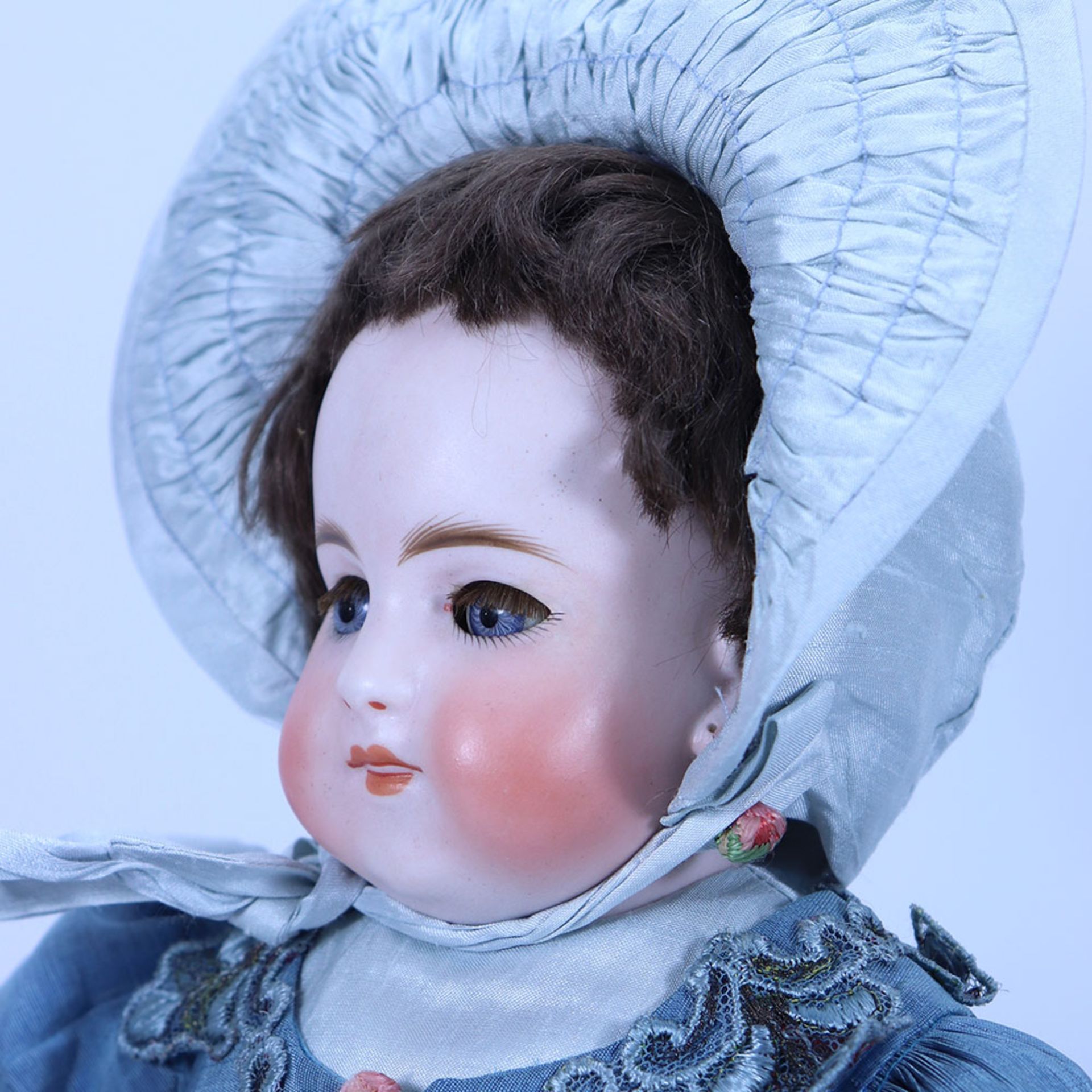 A rare Simon & Halbig 908 early bisque head doll, German 1880s, - Bild 2 aus 4