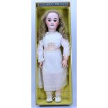 A large Tete Jumeau S.F.B.J 301 bisque head doll in original Jumeau box, size 13, French circa 1910,