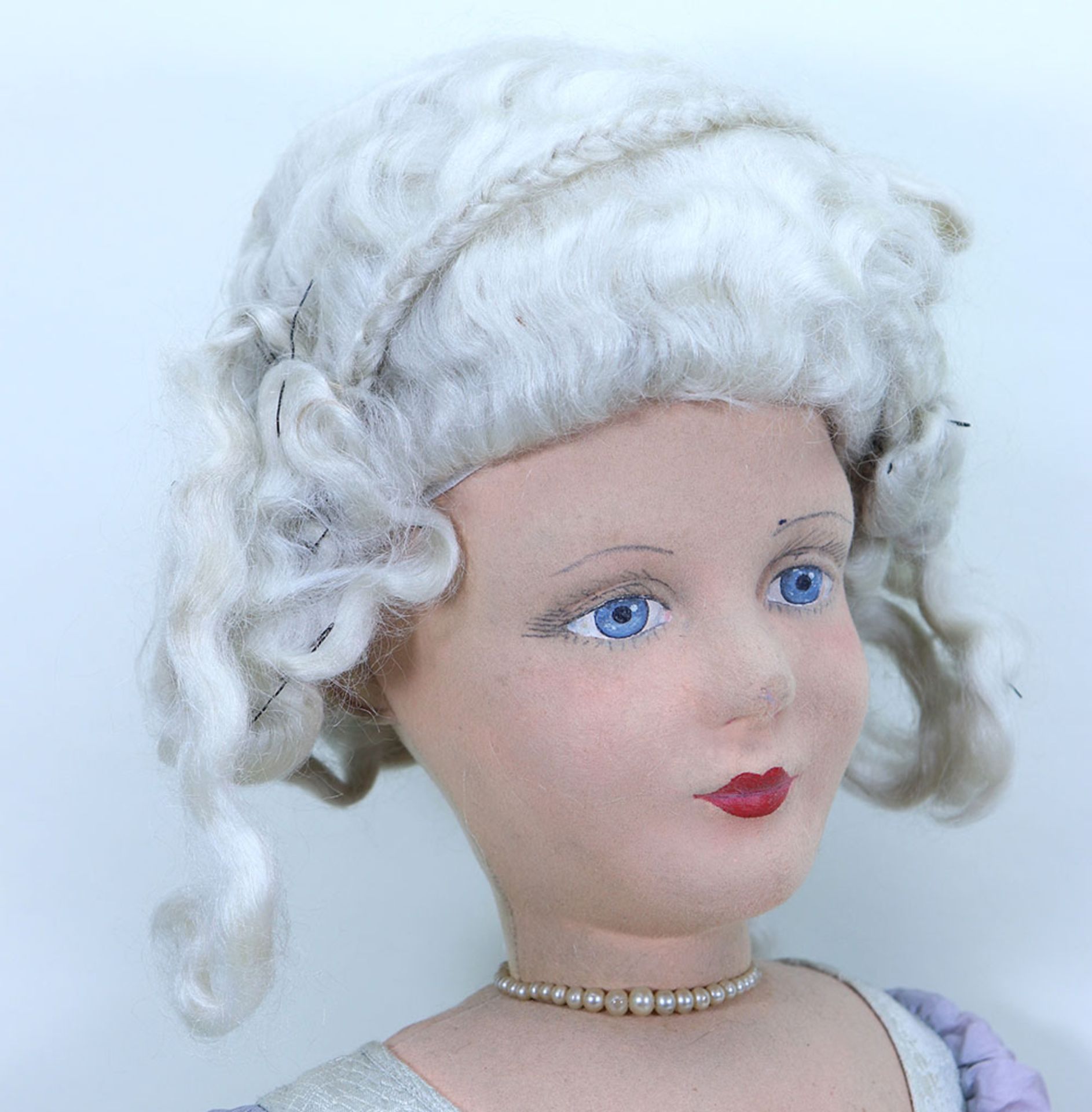 A large Chad Valley Cinderella cloth doll in original clothes, English circa 1930, - Bild 2 aus 2