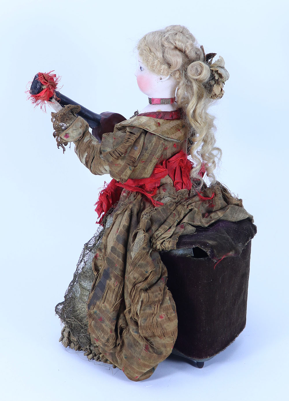 All original Gustave Vichy Guitar playing seated Lady Automata, French 1880s, - Image 3 of 4