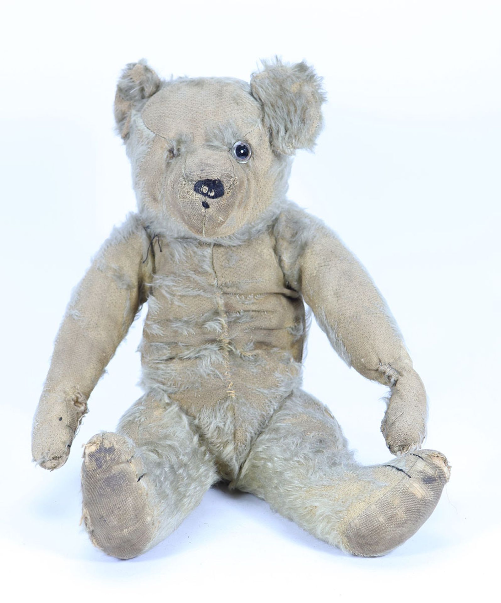 An early Chad Valley Teddy bear with button to ear, 1920s, - Image 3 of 3