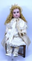 A large Jumeau 1907 bisque head Bebe doll, size 15, French circa 1910,