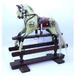 A G & J Lines Dapple Grey Victorian Rocking Horse on safety rockers,