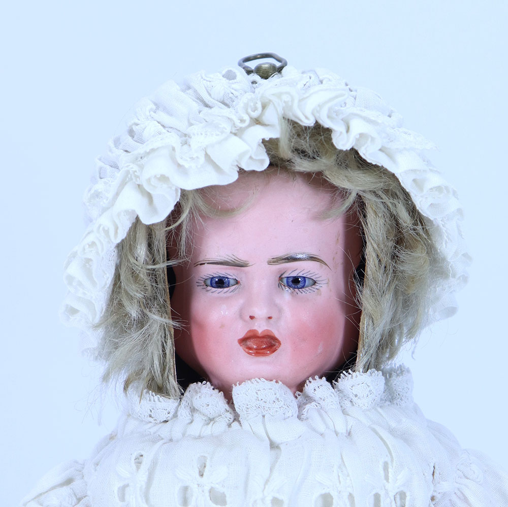 A rare Carl Bergner bisque three faced doll laughing/crying and sleeping, German circa 1900, - Image 3 of 3
