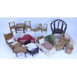 A collection of various dolls chairs, 1920s-30s,
