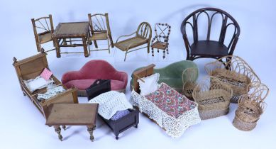 A collection of various dolls chairs, 1920s-30s,