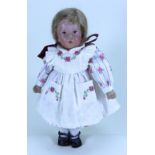 A small Kathe Kruse cloth doll VII, German 1930,