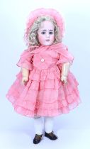 A 315 bisque head girl doll, possibly Kestner, German circa 1910,