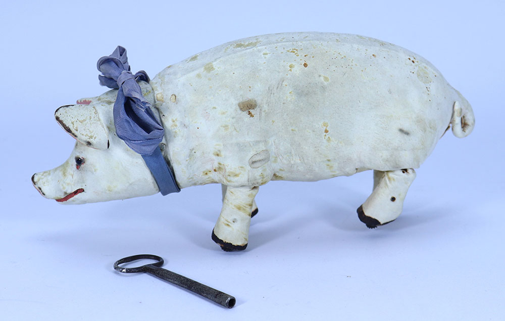 A Roullet and Decamps Pig mechanical toy, French circa 1900, - Image 2 of 3