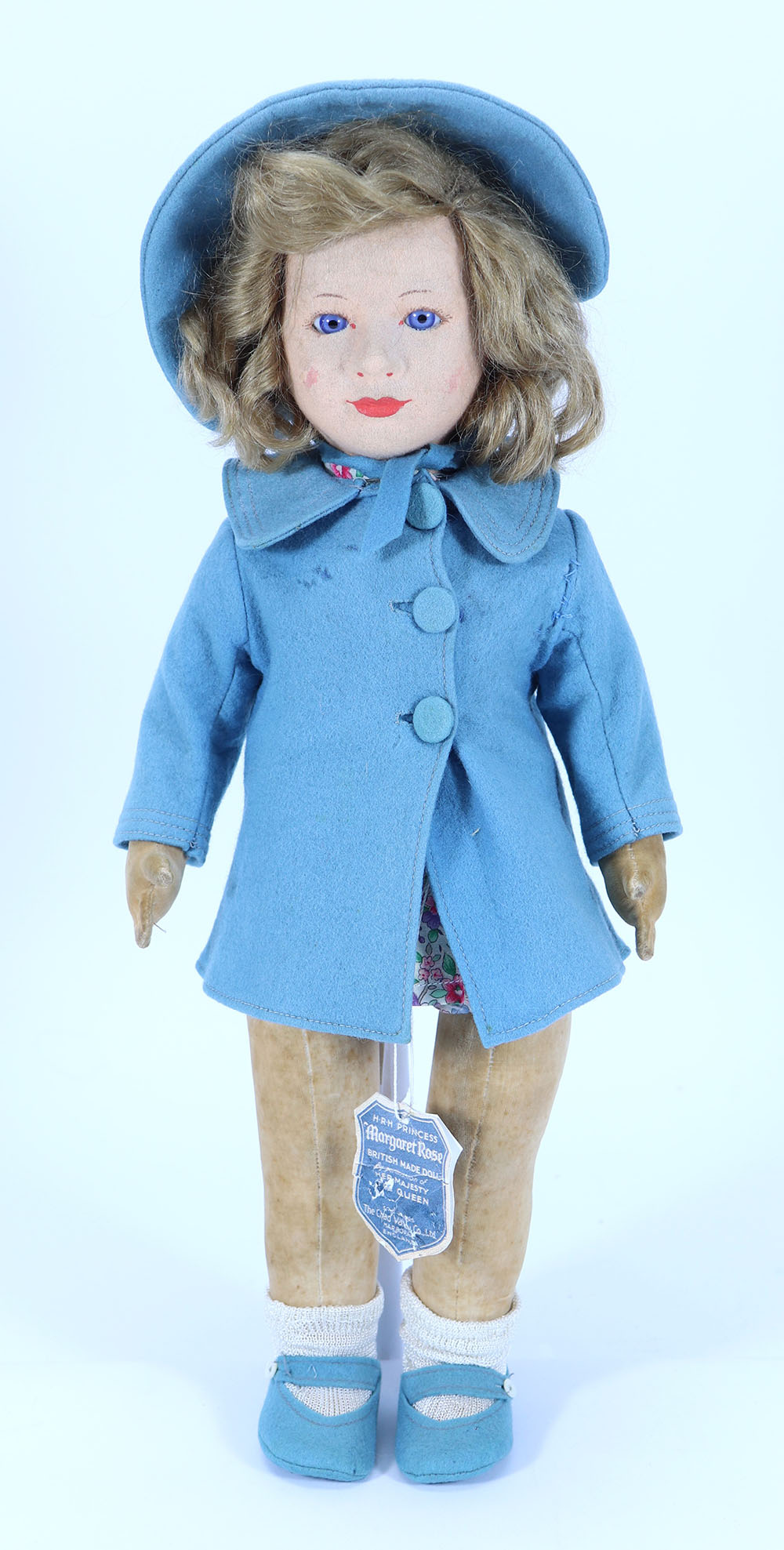 A Chad Valley Princess Margaret Rose cloth doll, English circa 1935,