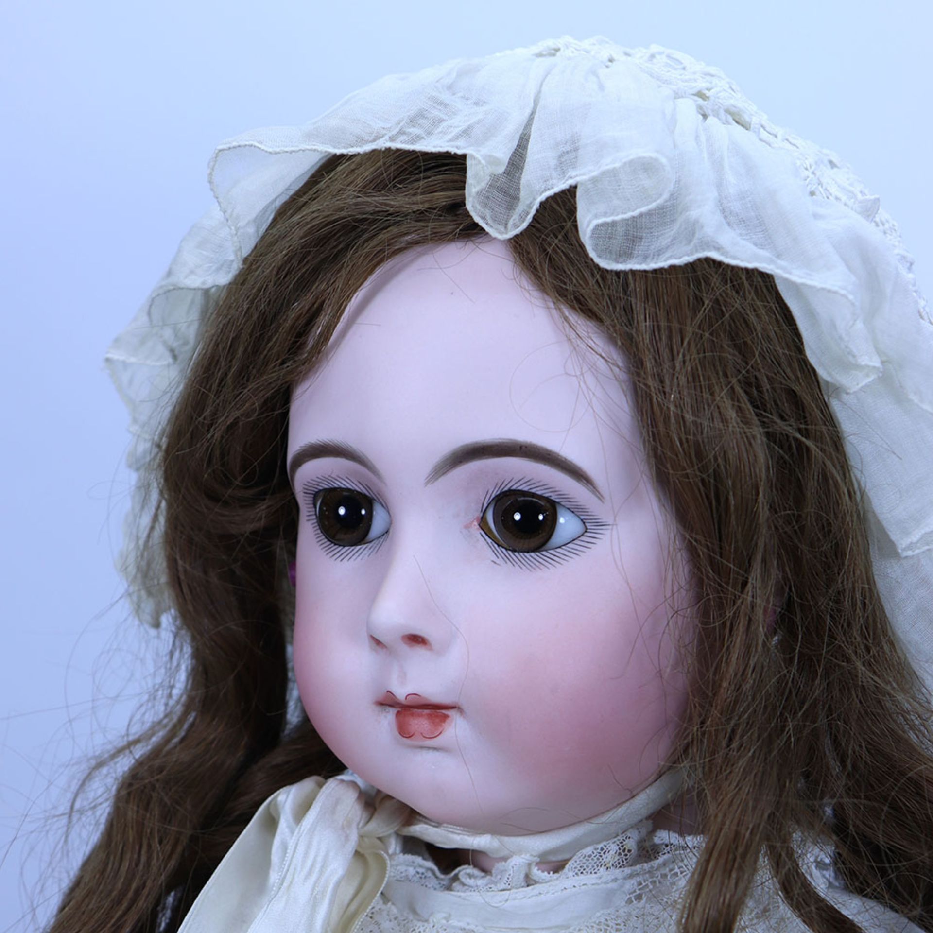 A beautiful and rare Jumeau Triste bisque head Bebe doll, size 13, French circa 1882, - Image 3 of 7