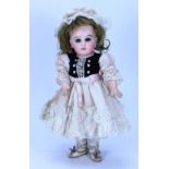 A good early Depose Tete Jumeau bisque head Bebe doll, size 3, French circa 1885,