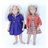 Two Trendon Ltd blonde Sasha dolls, 1970-72,