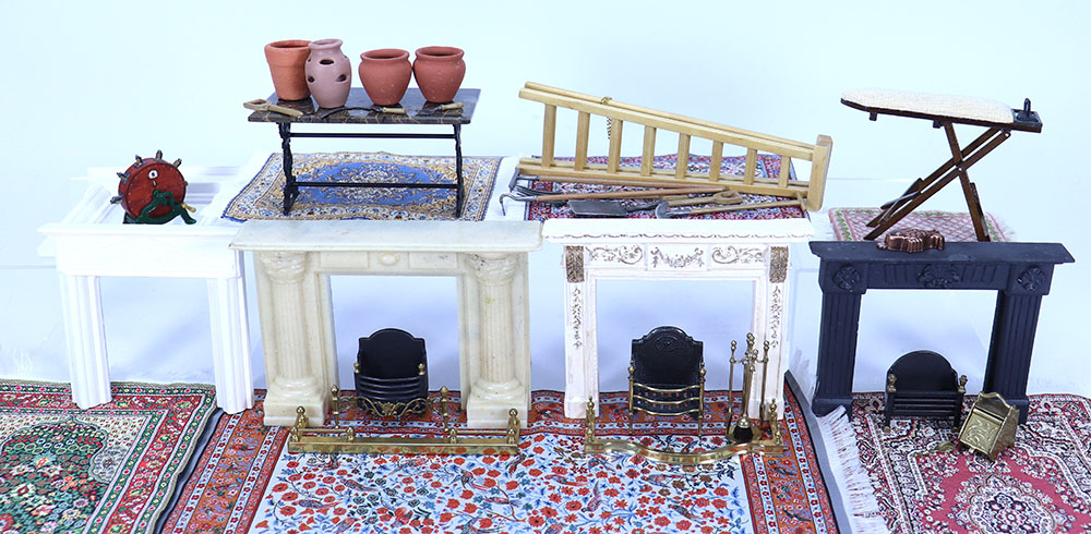 Collection of 1/12th scale Dolls House furniture and ornaments, - Image 2 of 2