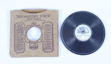 A rare miniature record ‘God Save the King’ HMV record as made for Queen Mary’s Dolls House, circa 1