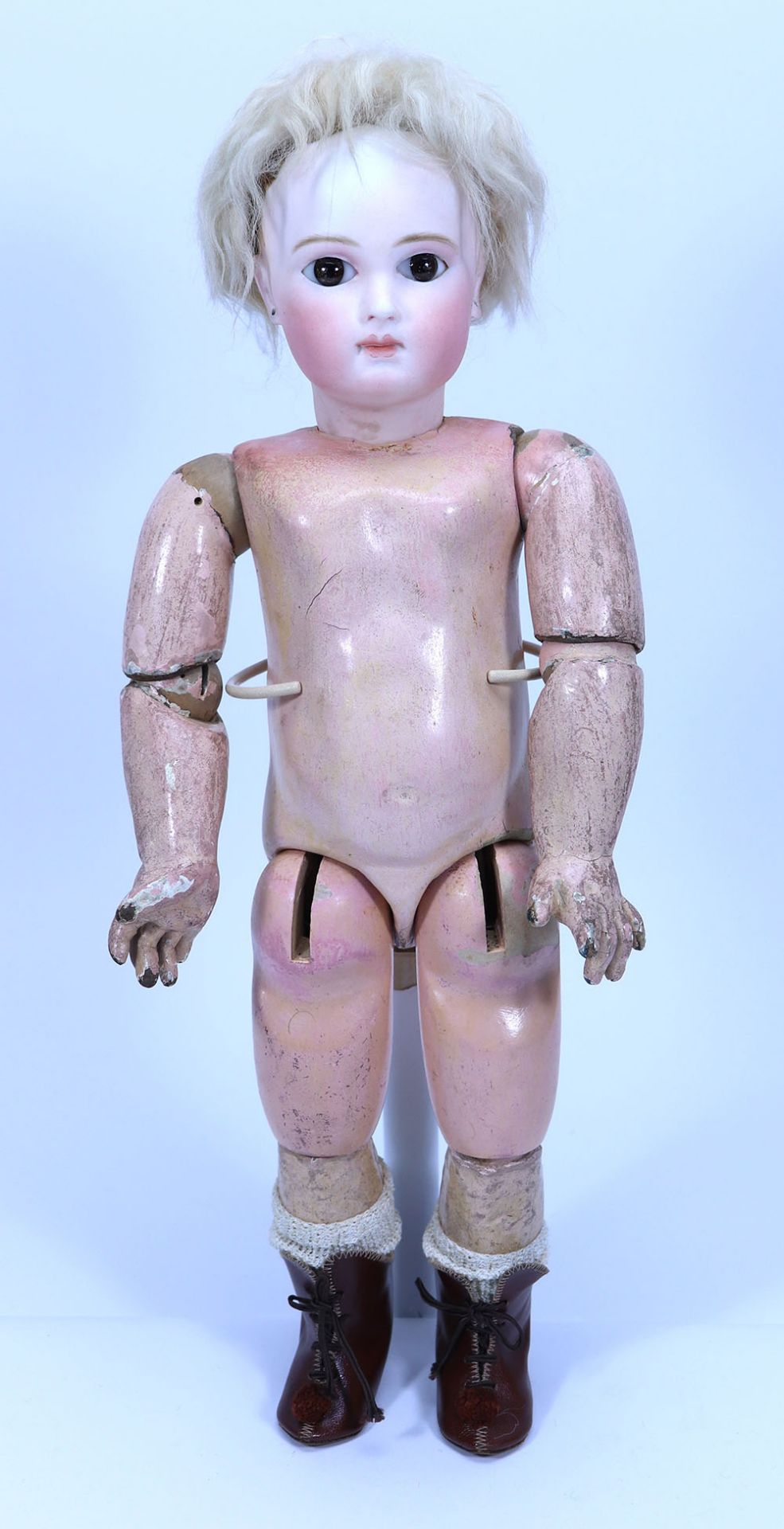 An early portrait Jumeau bisque head Bebe doll, French circa 1880, - Image 3 of 3