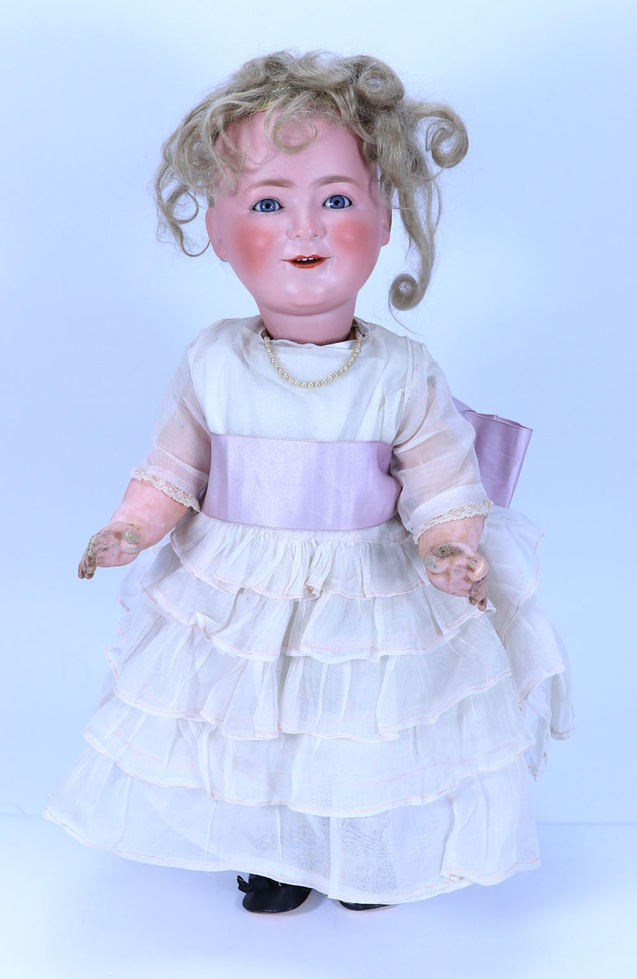 A Porzellanfabrik Burggrub ‘Princess Elizabeth’ bisque head doll, German circa 1930,
