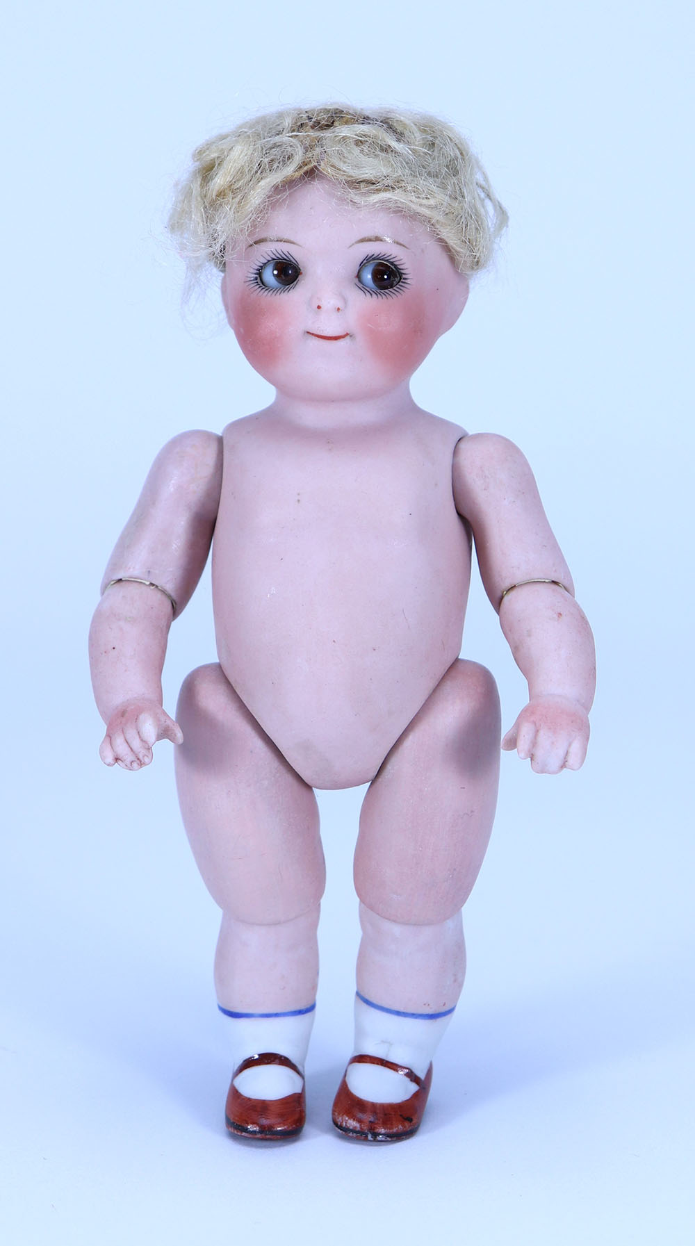 Rare large size Kestner 111 all bisque jointed Googly-eyed doll, German circa 1910, - Image 2 of 3