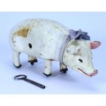 A Roullet and Decamps Pig mechanical toy, French circa 1900,