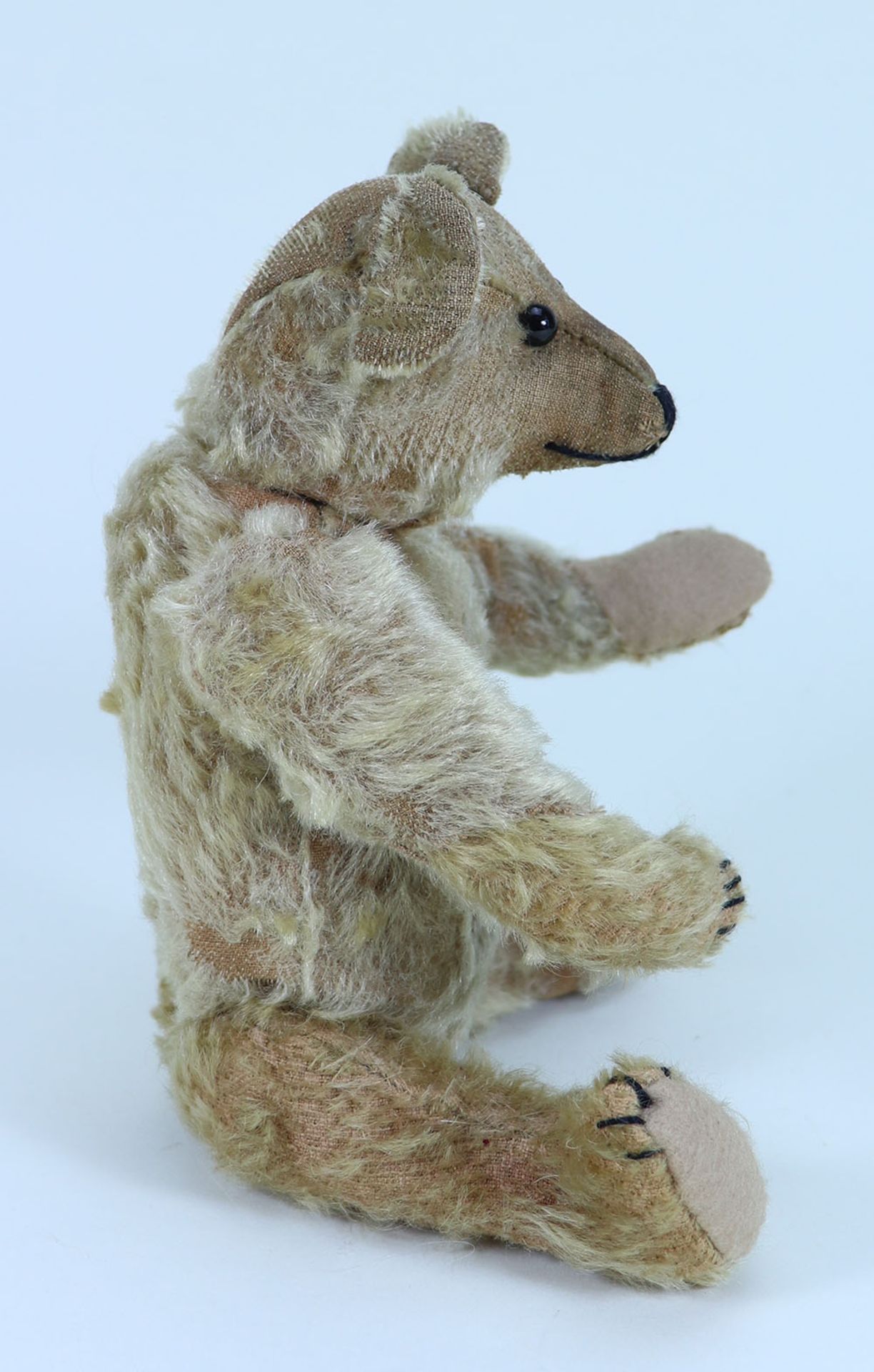 A small charming rare Strunz blonde mohair Teddy bear, German circa 1910, - Image 3 of 3
