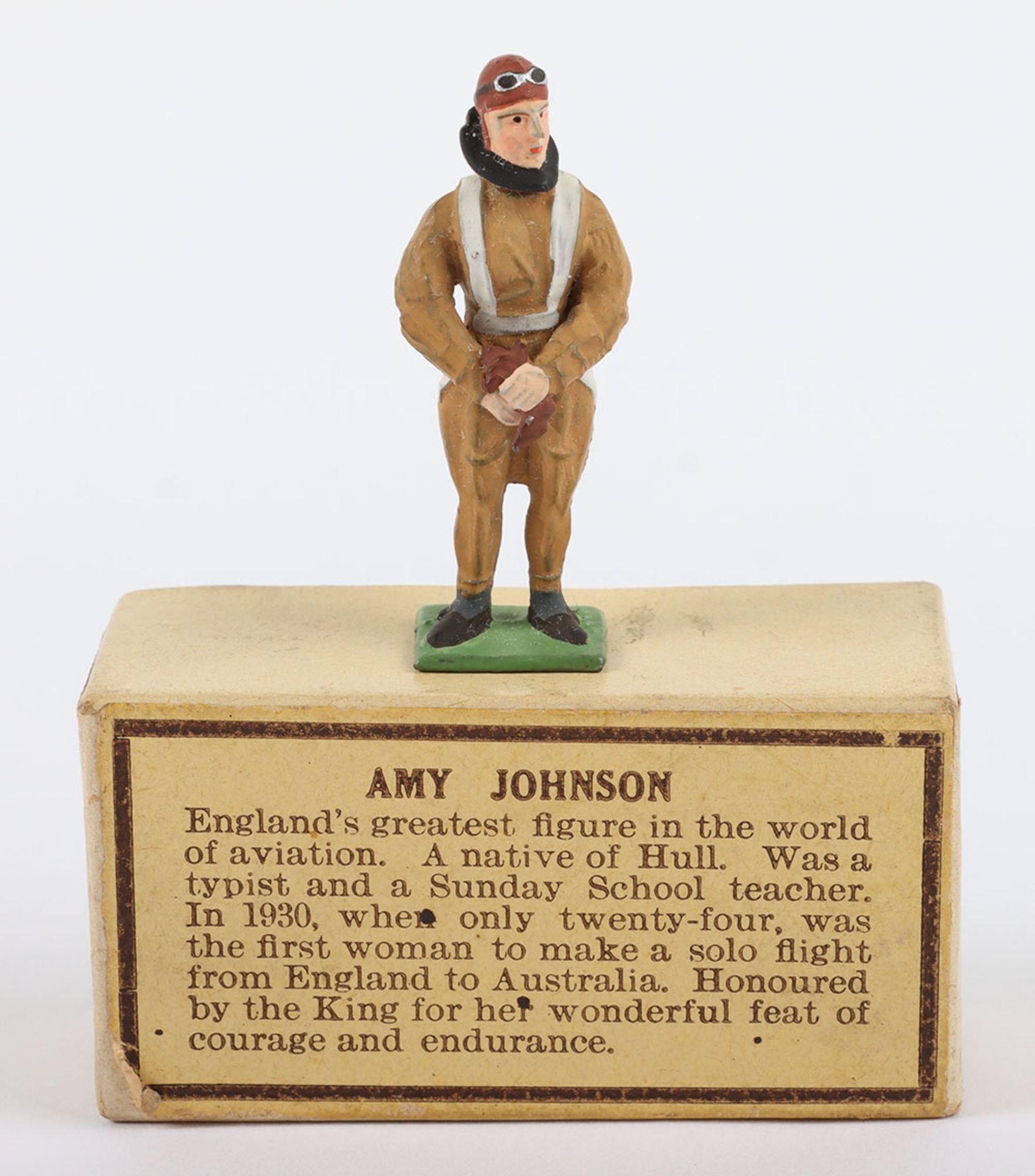 Rare boxed Heyde for Bassett-Lowke Personalty figure Amy Johnson, circa 1925