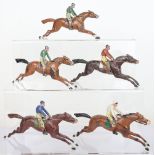 Heyde 80mm size Racing Horses with Jockeys