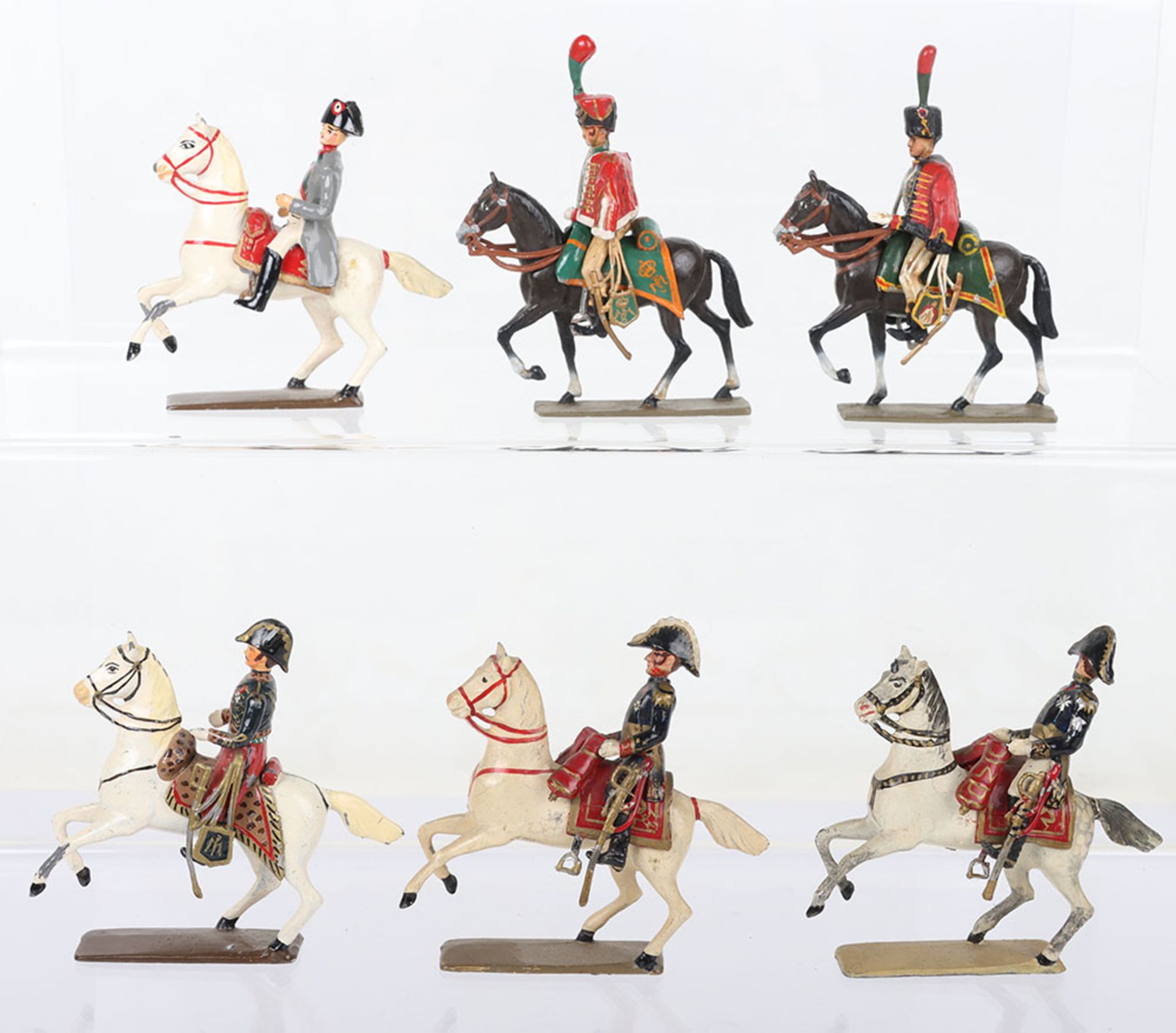 French Napoleonic mounted lead painted Officers - Bild 2 aus 4