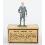 Rare boxed Heyde for Bassett-Lowke Personalty figure George Bernard Shaw, circa 1925