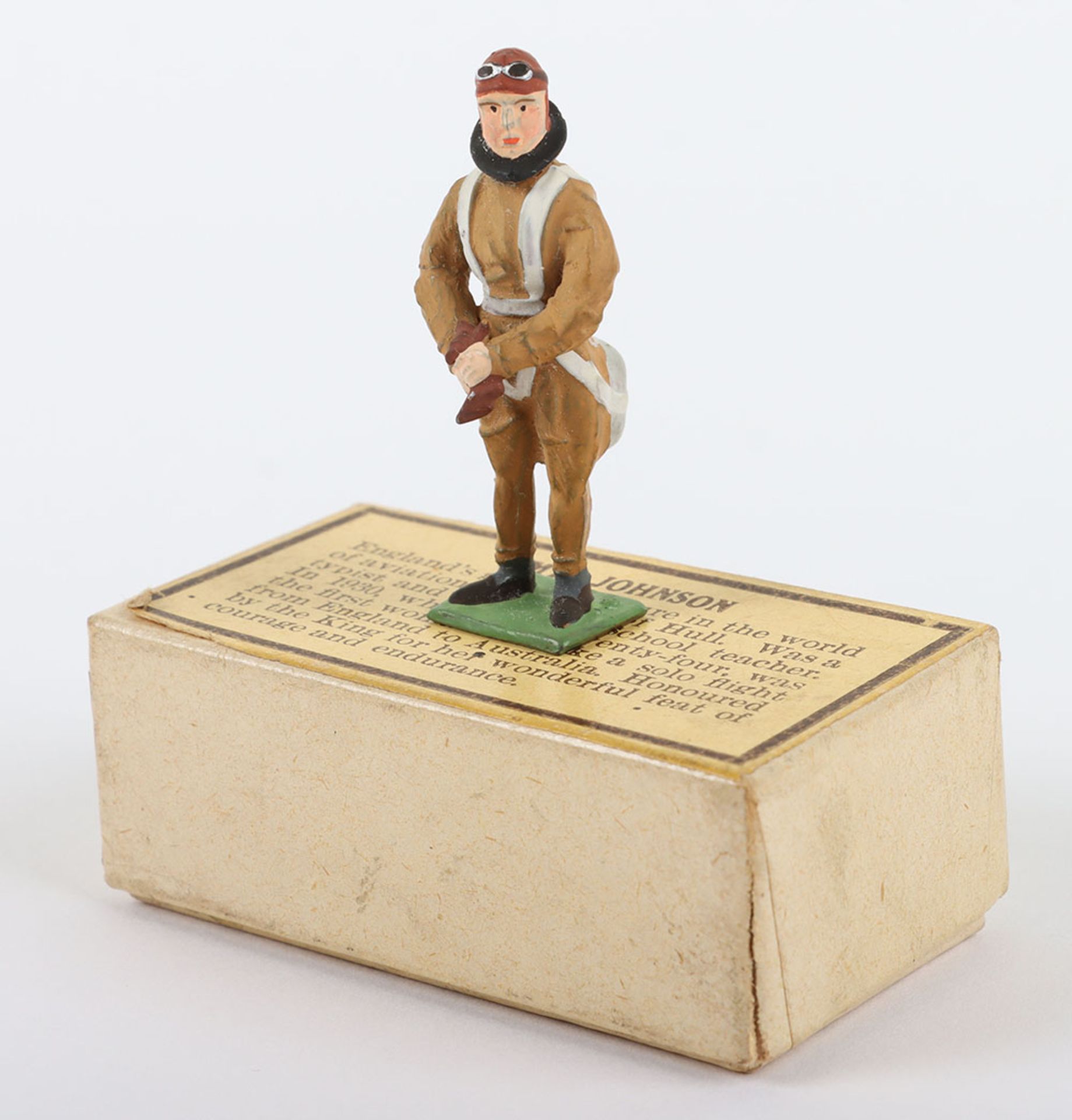 Rare boxed Heyde for Bassett-Lowke Personalty figure Amy Johnson, circa 1925 - Image 3 of 4