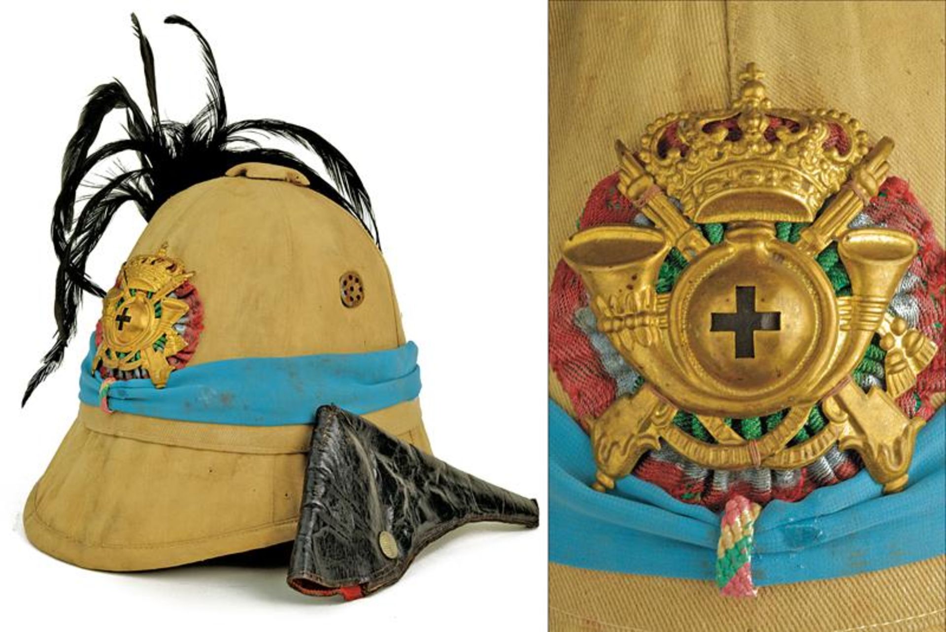 A 'Cacciatori d'Africa' officer's colonial helmet