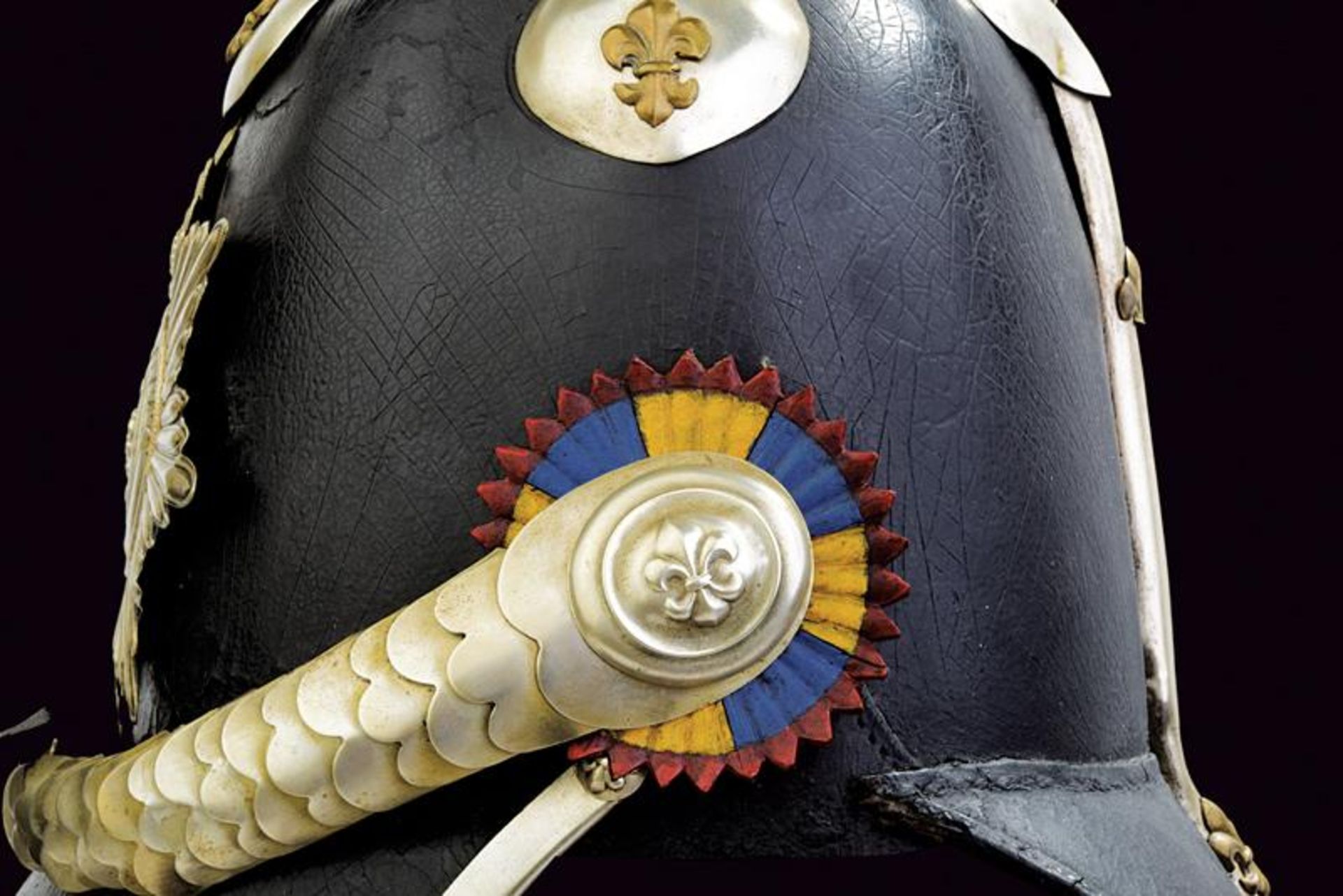 A very rare 'Garde du Corps' helmet, epoch Duke Charles III - Image 6 of 12