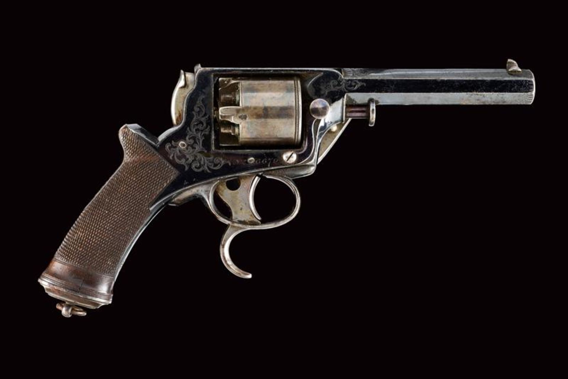 A Tranter patent percussion revolver by Francis Marquis in Paris - Image 7 of 7
