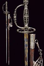 A very fine small sword with scabbard