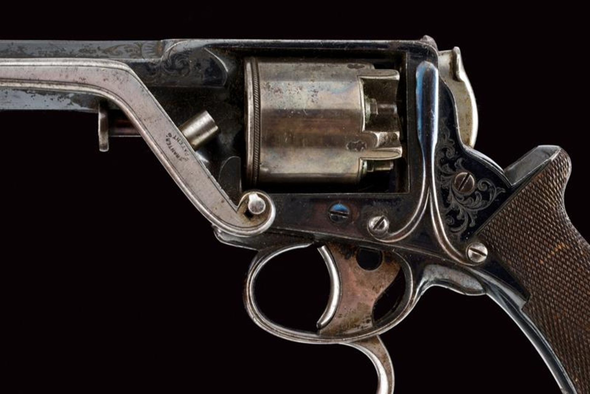 A Tranter patent percussion revolver by Francis Marquis in Paris - Image 3 of 7