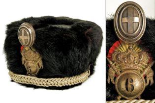 An officer's fur hat of the lancers of Aosta epoch Umberto I