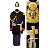 A uniform of the Palatine Guard with bayonet