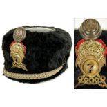 An officer's fur hat of the lancers of Milan