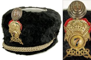 An officer's fur hat of the lancers of Milan